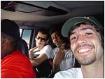 Os americanos abordo do Cavero Black style.