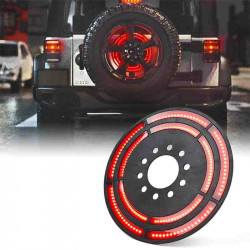 14" cyclone series dual spare tire led brake light for 2007-later jeep jk jl	
